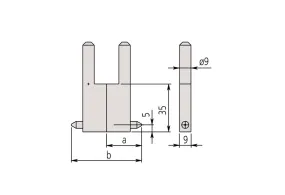 07CZA059 Mitutoyo Inside Point Jaw Inch for 552-Series Caliper