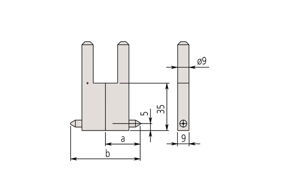 07CZA059 Mitutoyo Inside Point Jaw Inch for 552-Series Caliper