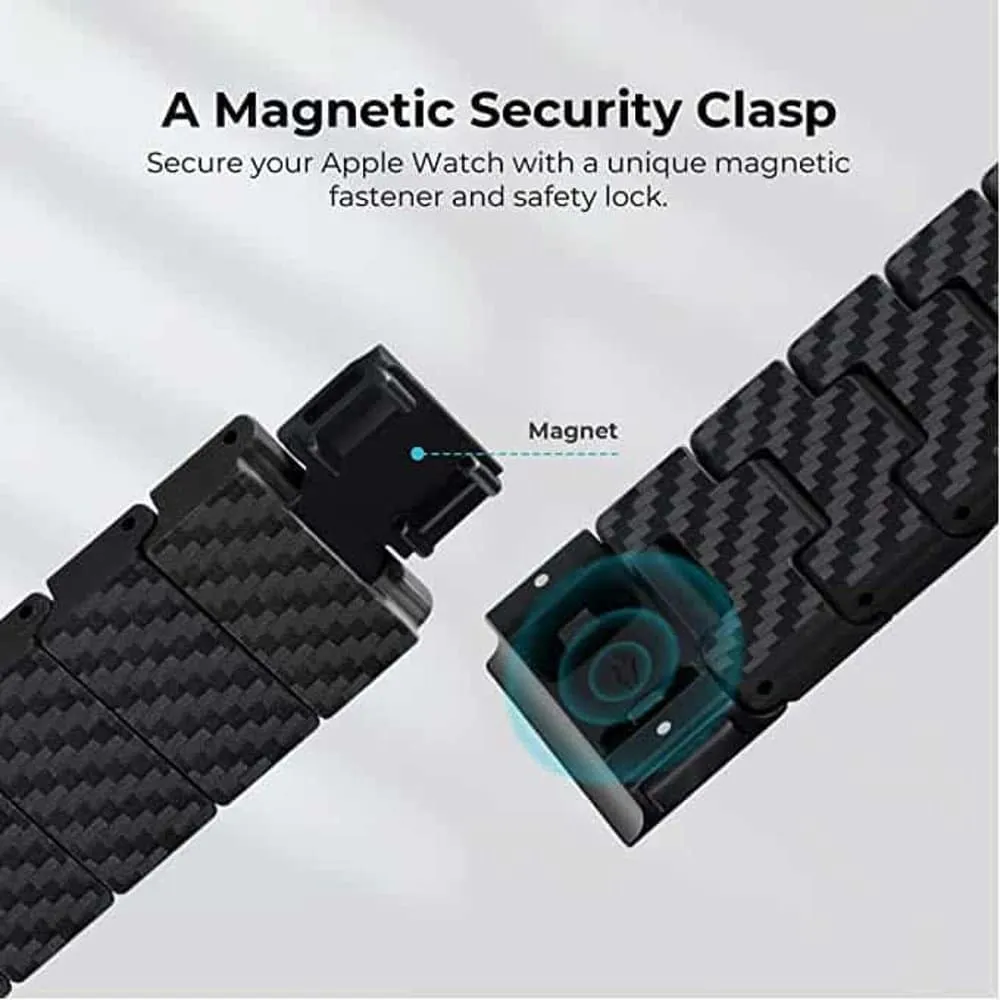 100% Carbon Fibre Strap for 38/40/41mm Apple Watch w/ Tool
