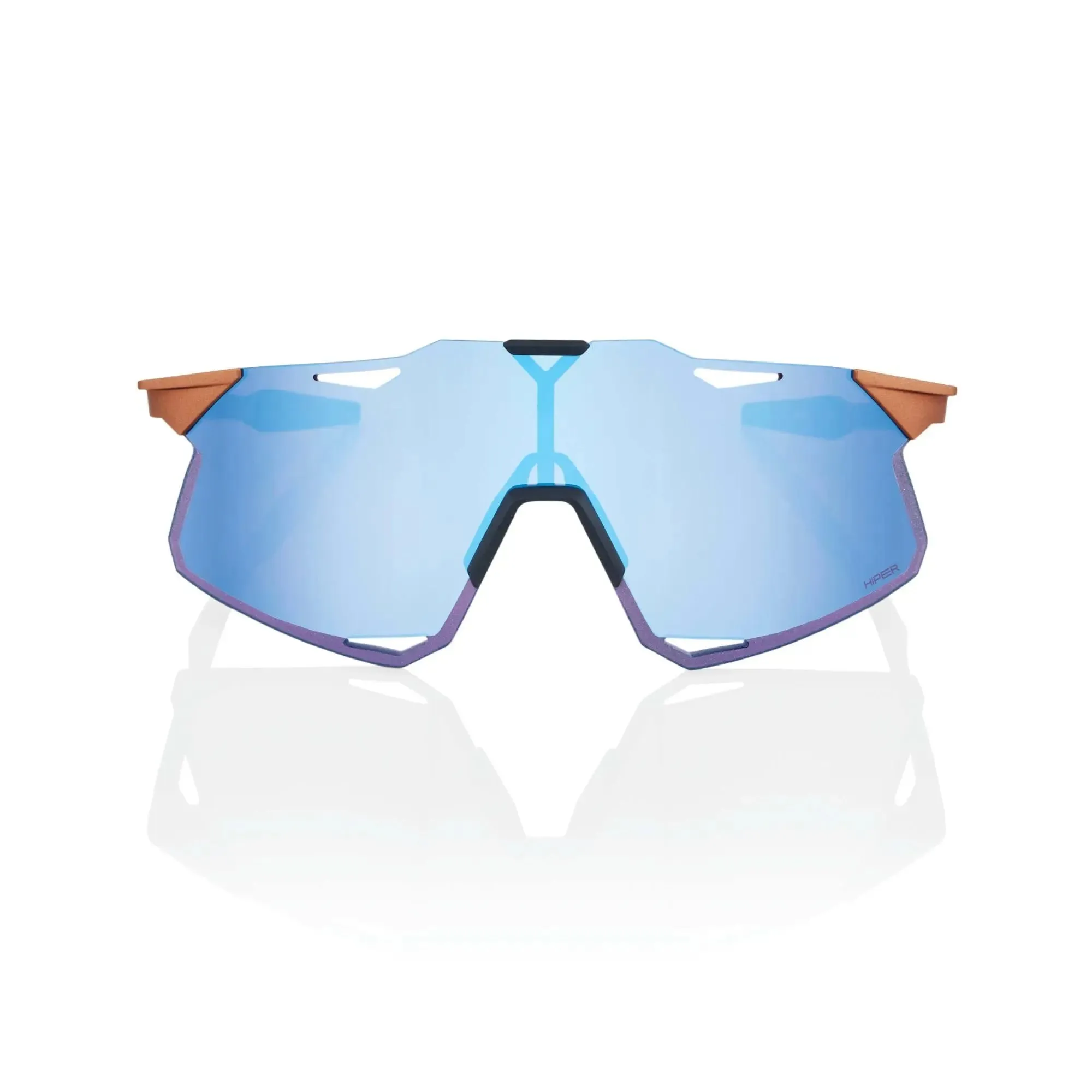 100% Hypercraft Glasses Matt Copper Chromium / HiPER Blue Multilayer Mirror