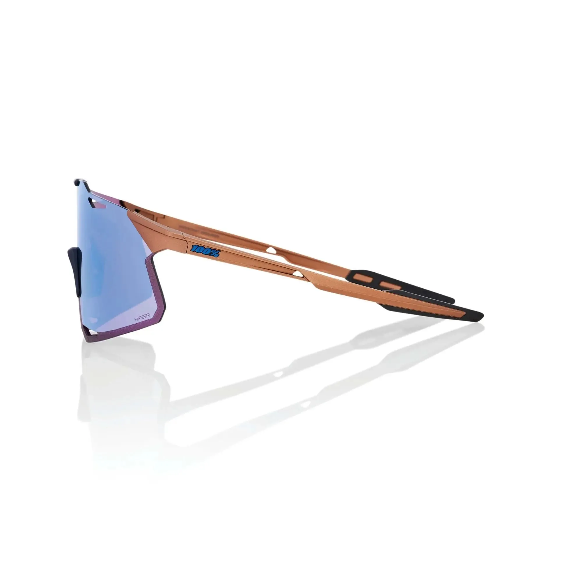 100% Hypercraft Glasses Matt Copper Chromium / HiPER Blue Multilayer Mirror