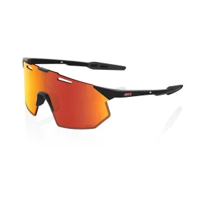 100% Hypercraft SQ Glasses Soft Tact Black/HiPER Red Multilayer Mirror Lens