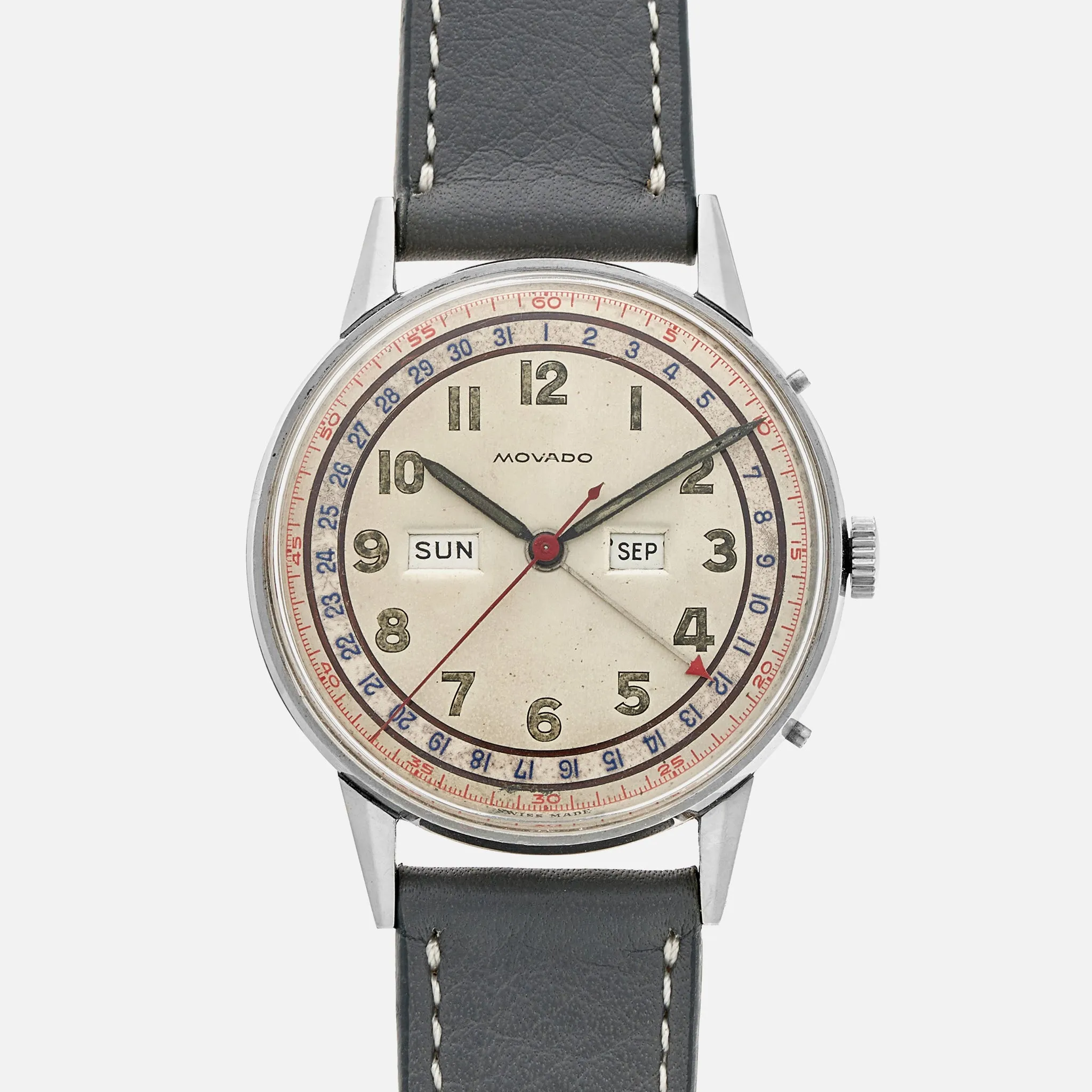 1940s Movado 'Calendograph' Ref. 14826 With Box And Papers