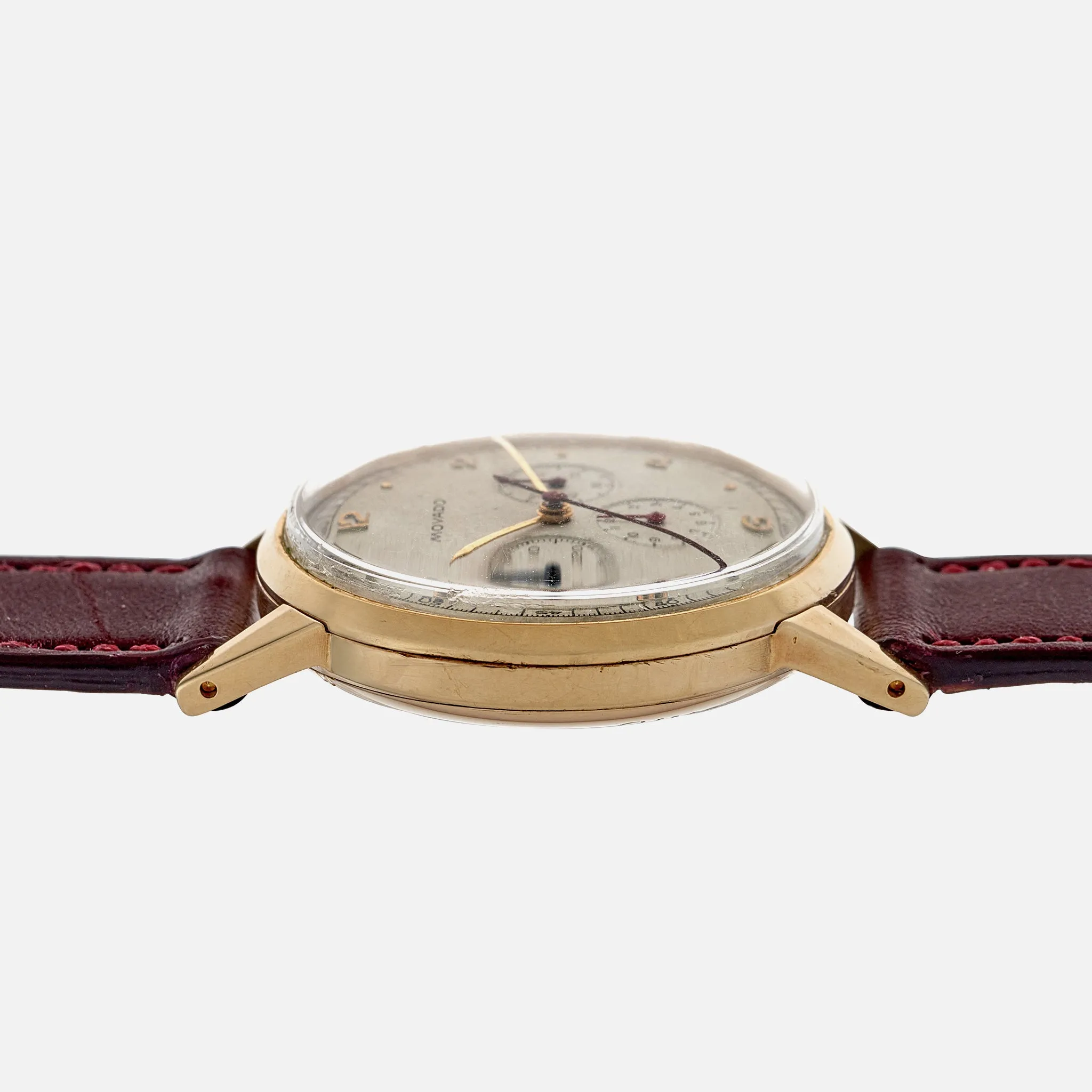 1940s Movado M95 Chronograph Ref. 49036 In 14k Yellow Gold