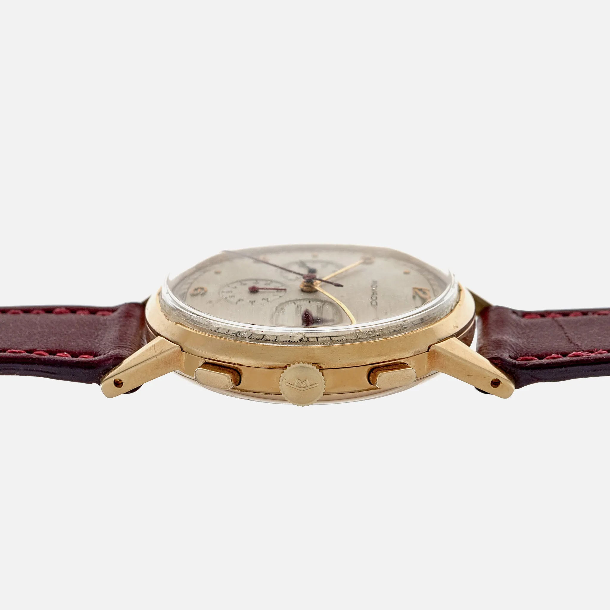 1940s Movado M95 Chronograph Ref. 49036 In 14k Yellow Gold