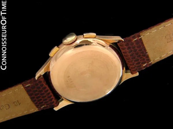 1945 Breitling Vintage Aviator's Ref. 760 Mens Chronograph Watch - 18K Rose Gold