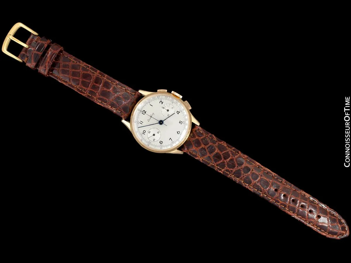 1948 Breitling Vintage Aviator's Ref. 760 Mens Chronograph Watch - 18K Rose Gold