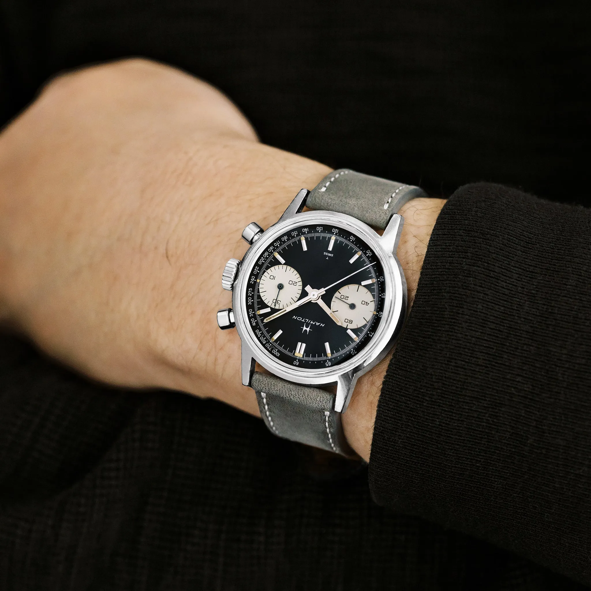 1960s Hamilton 'Reverse Panda' Chronograph Ref. 7723