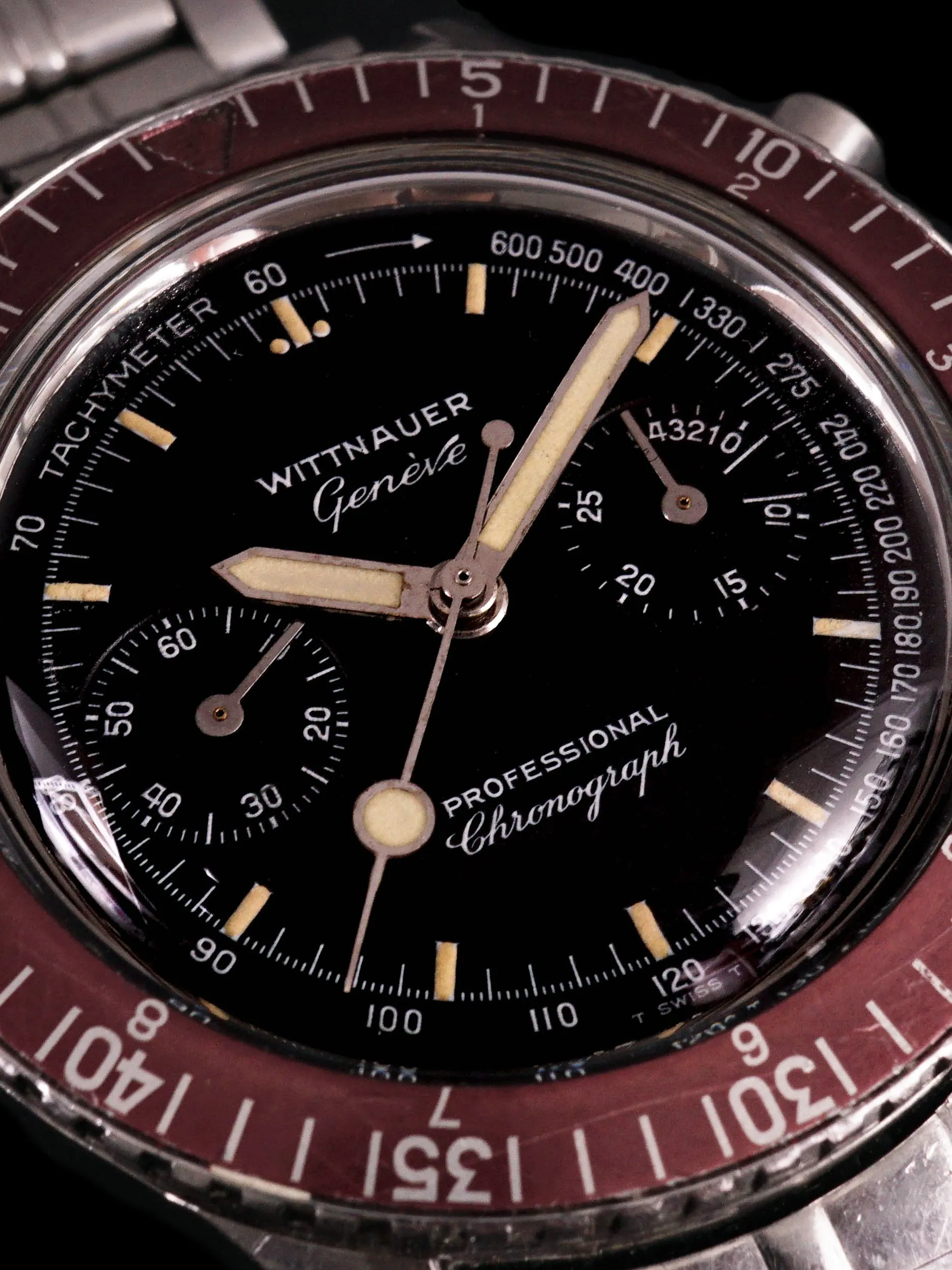 1960s Wittnauer Genève Professional Chronograph Reference 7004A