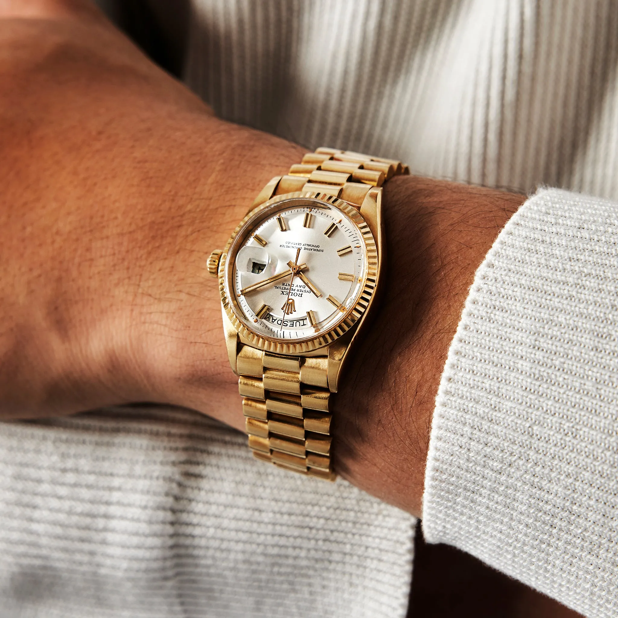 1970 Rolex Day-Date Ref. 1803 In 18k Yellow Gold On Bracelet