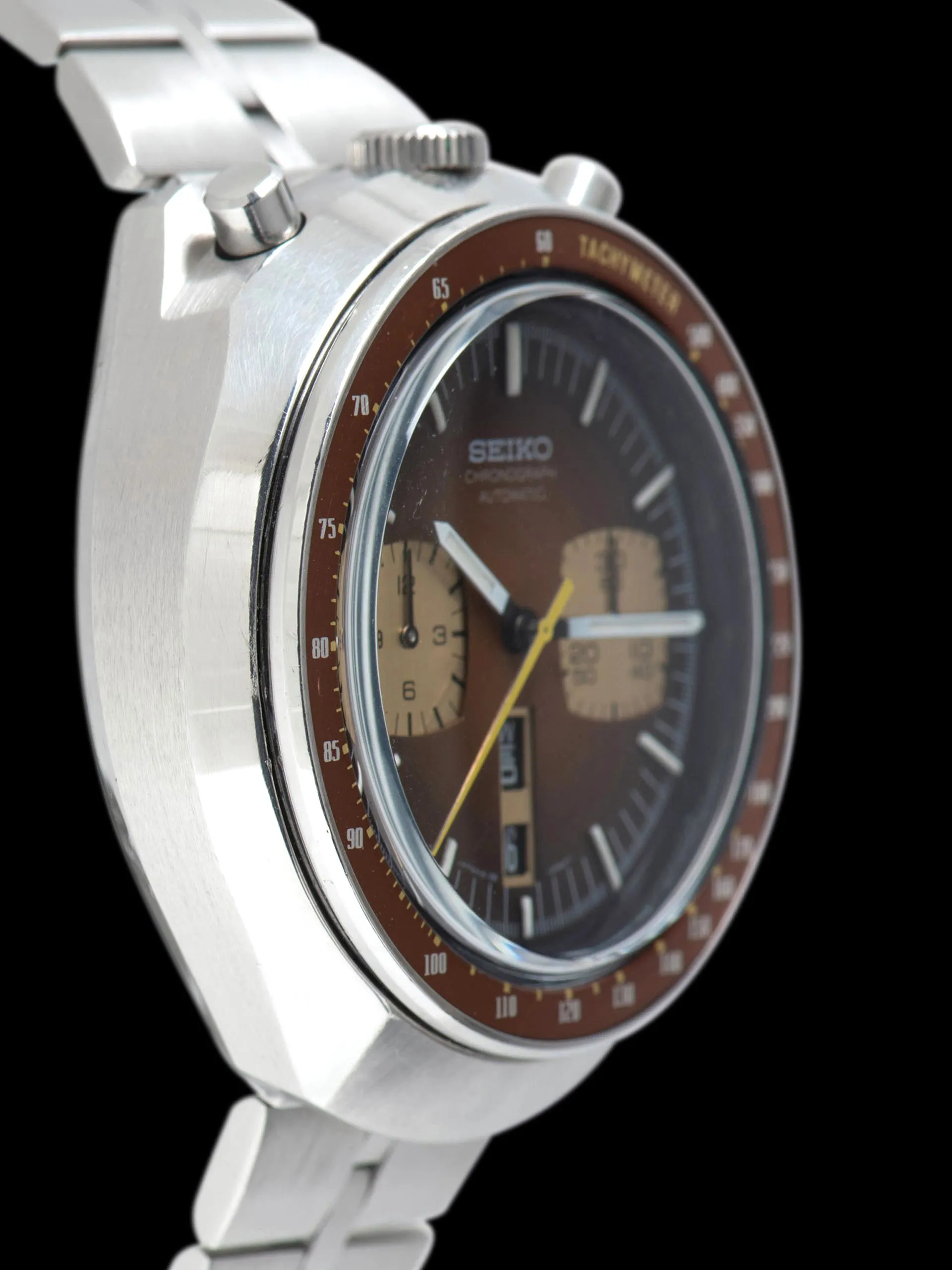 1975 Seiko Automatic "Bullhead" Chronograph (Ref. 6138-0049) Brown Dial