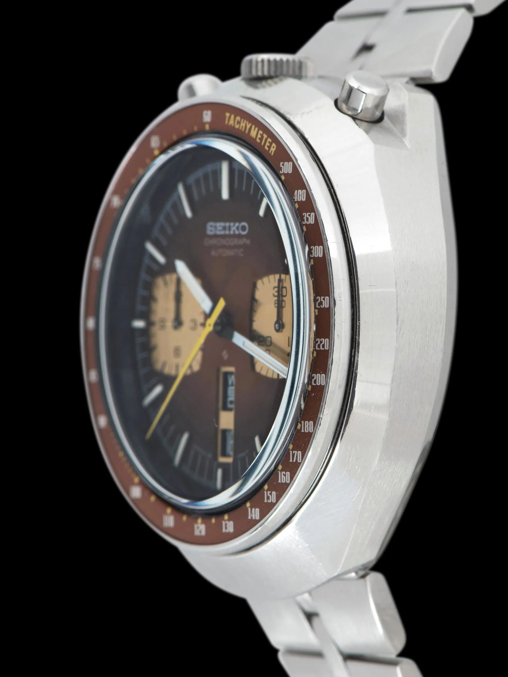 1975 Seiko Automatic "Bullhead" Chronograph (Ref. 6138-0049) Brown Dial