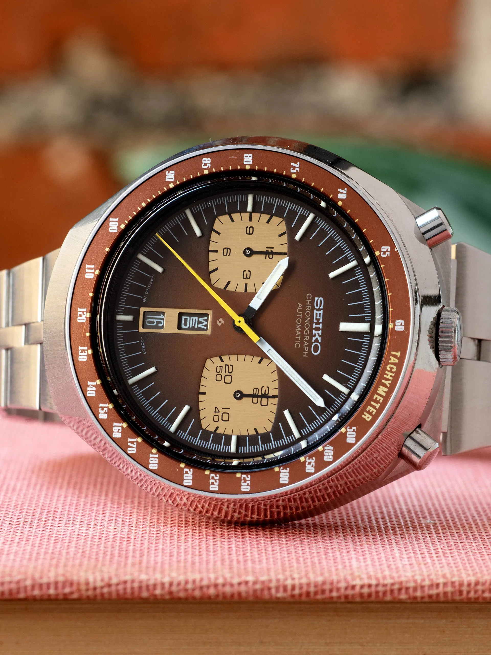 1975 Seiko Automatic "Bullhead" Chronograph (Ref. 6138-0049) Brown Dial