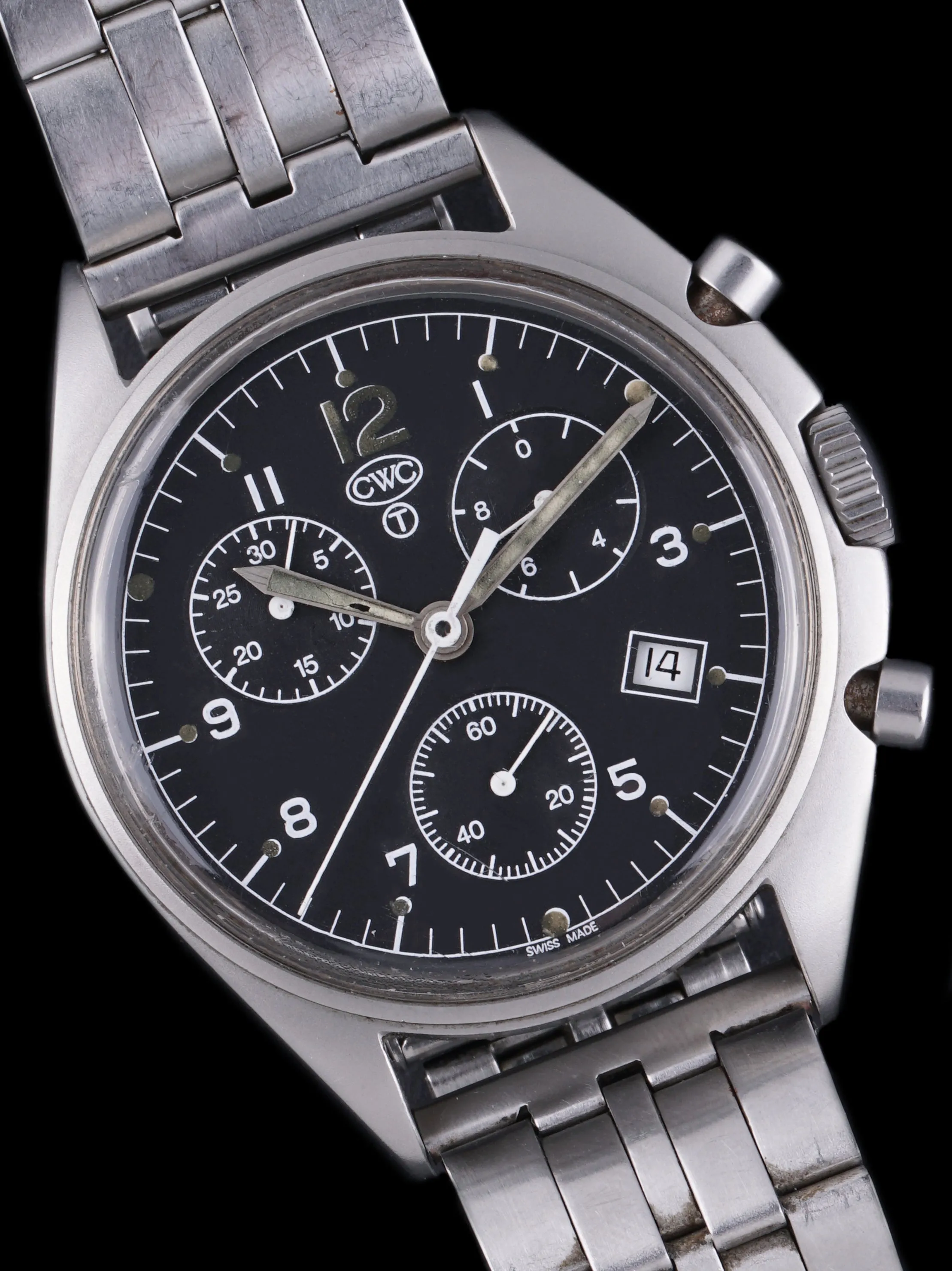 1990s CWC Quartz Military Pilots Chronograph "Belgian Air Force"