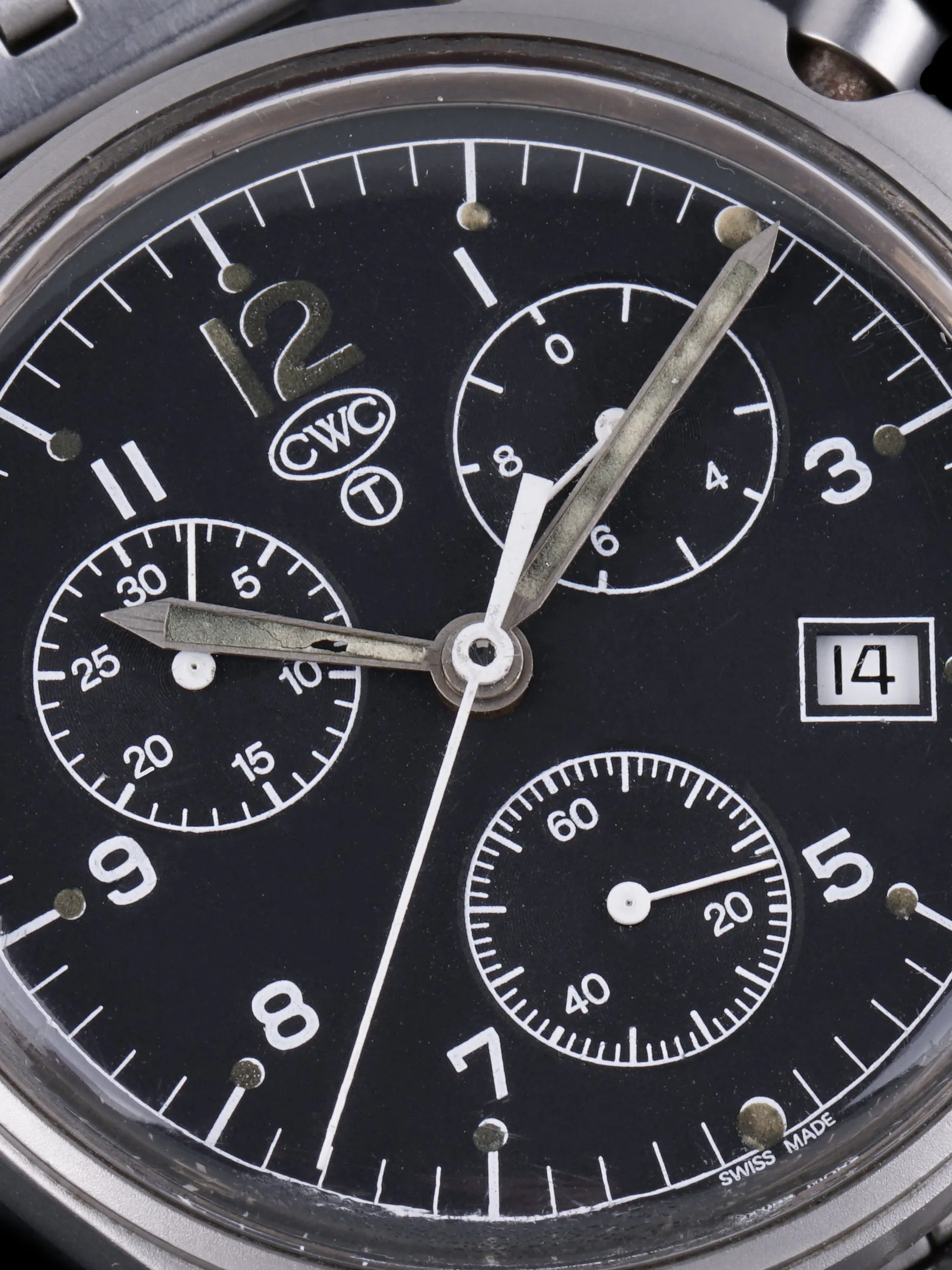 1990s CWC Quartz Military Pilots Chronograph "Belgian Air Force"