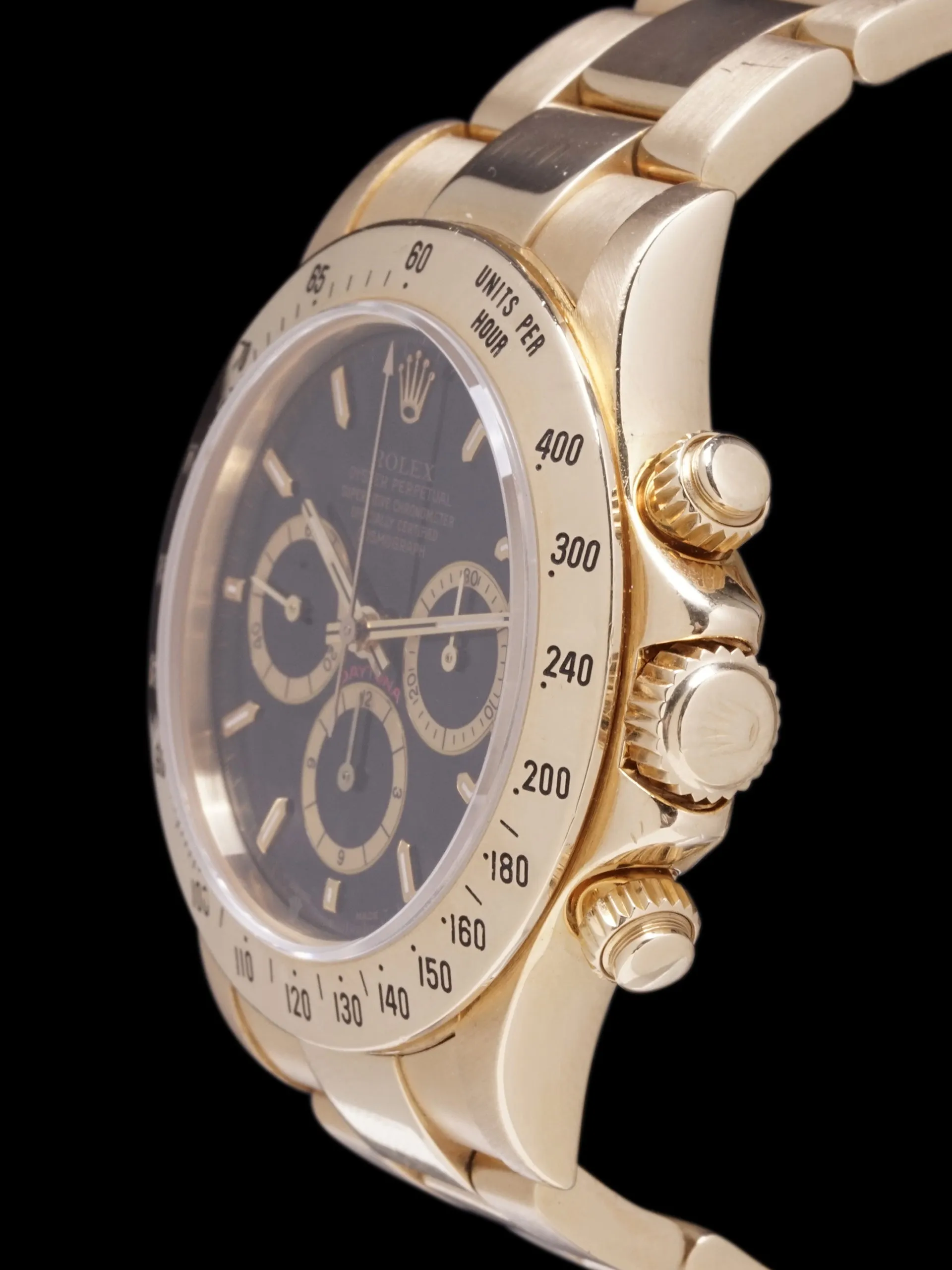 1991 Rolex Zenith Daytona (Ref. 16528) 18k YG Black Dial W/ Box & Hangtag