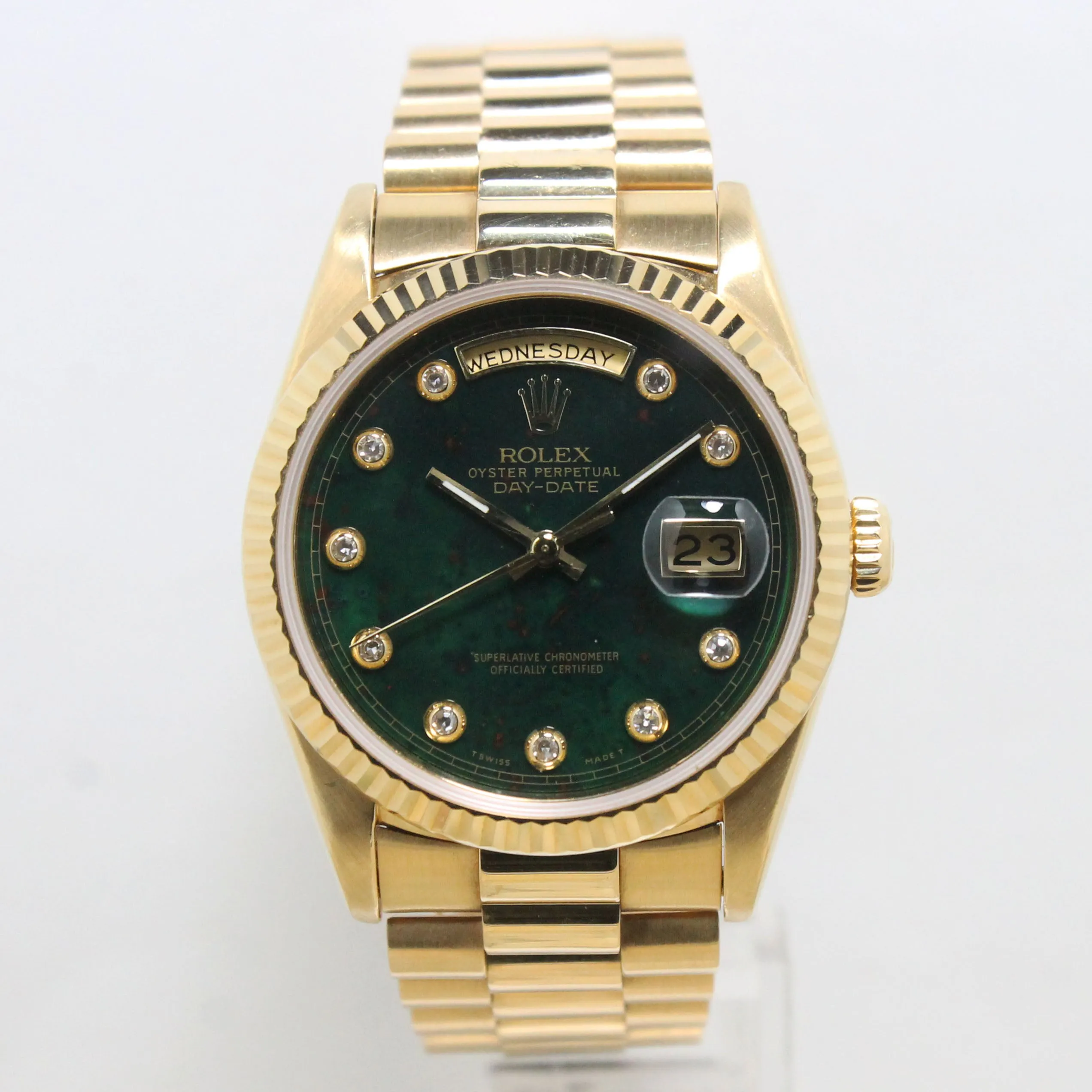 1993 Rolex Day Date Bloodstone Pinball Diamonds Ref. 18238