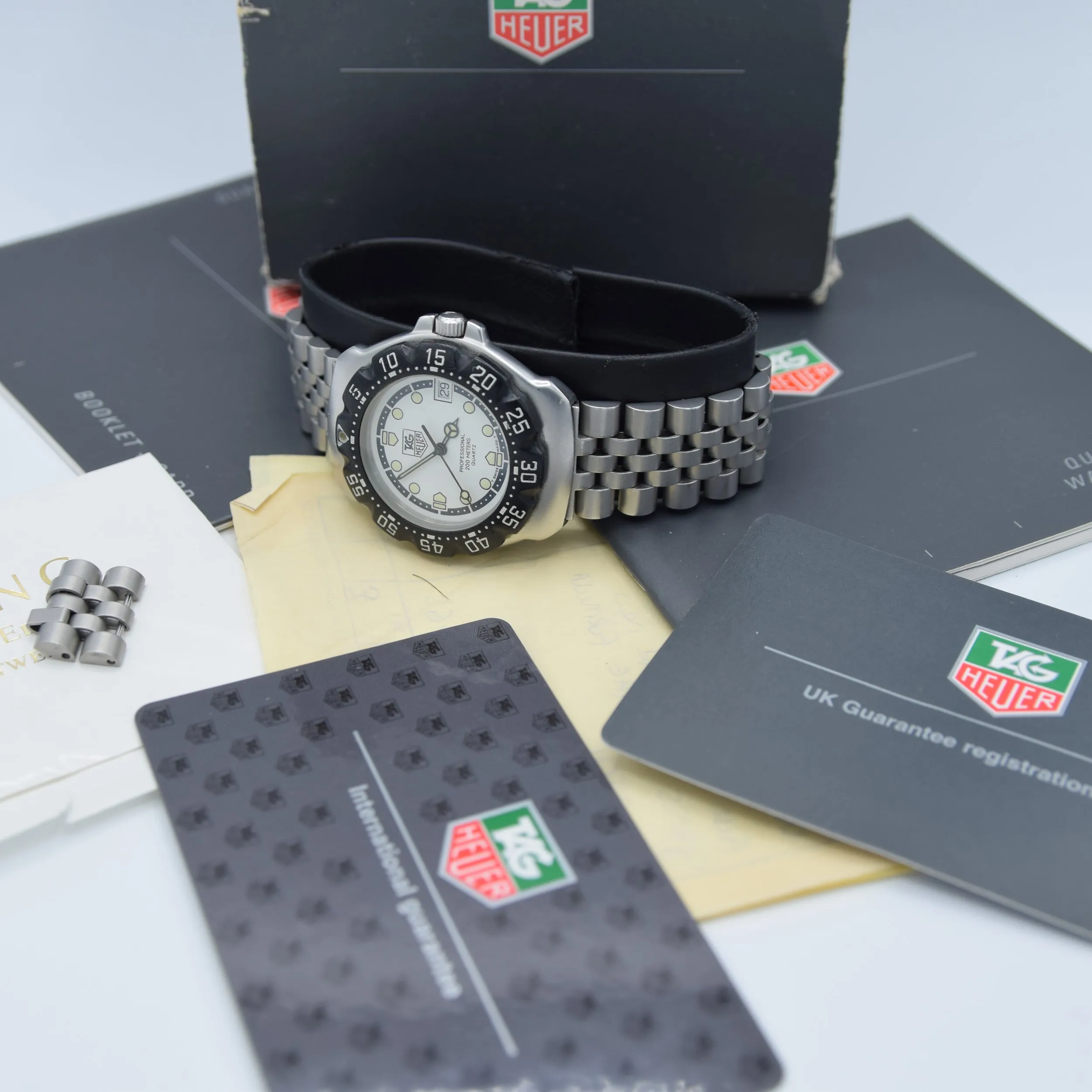1998 TAG Heuer Formula 1 Series Dive Watch Model WA 1218 in 34mm Stainless Steel Full Box & Papers Set