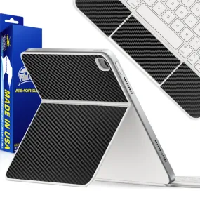 [2 Pack] Armorsuit MilitaryShield Black Carbon Fiber Skin Wrap Film for Magic Keyboard Folio for iPad (10th Generation) - Anti-Bubble Film