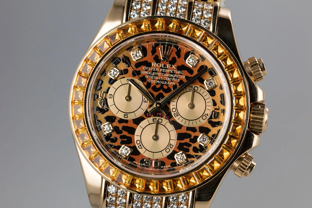 2001 Rolex 18K YG Leopard Daytona 116598