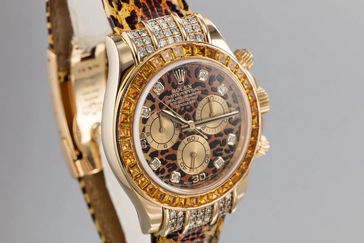 2001 Rolex 18K YG Leopard Daytona 116598