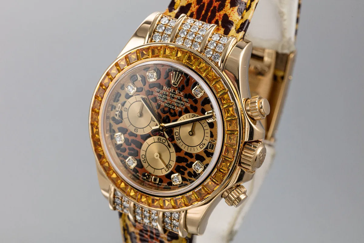 2001 Rolex 18K YG Leopard Daytona 116598