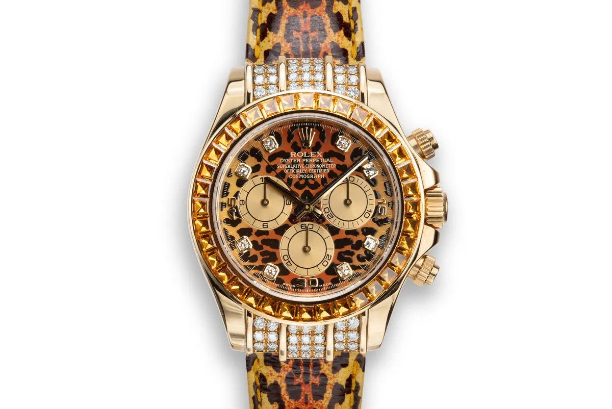 2001 Rolex 18K YG Leopard Daytona 116598