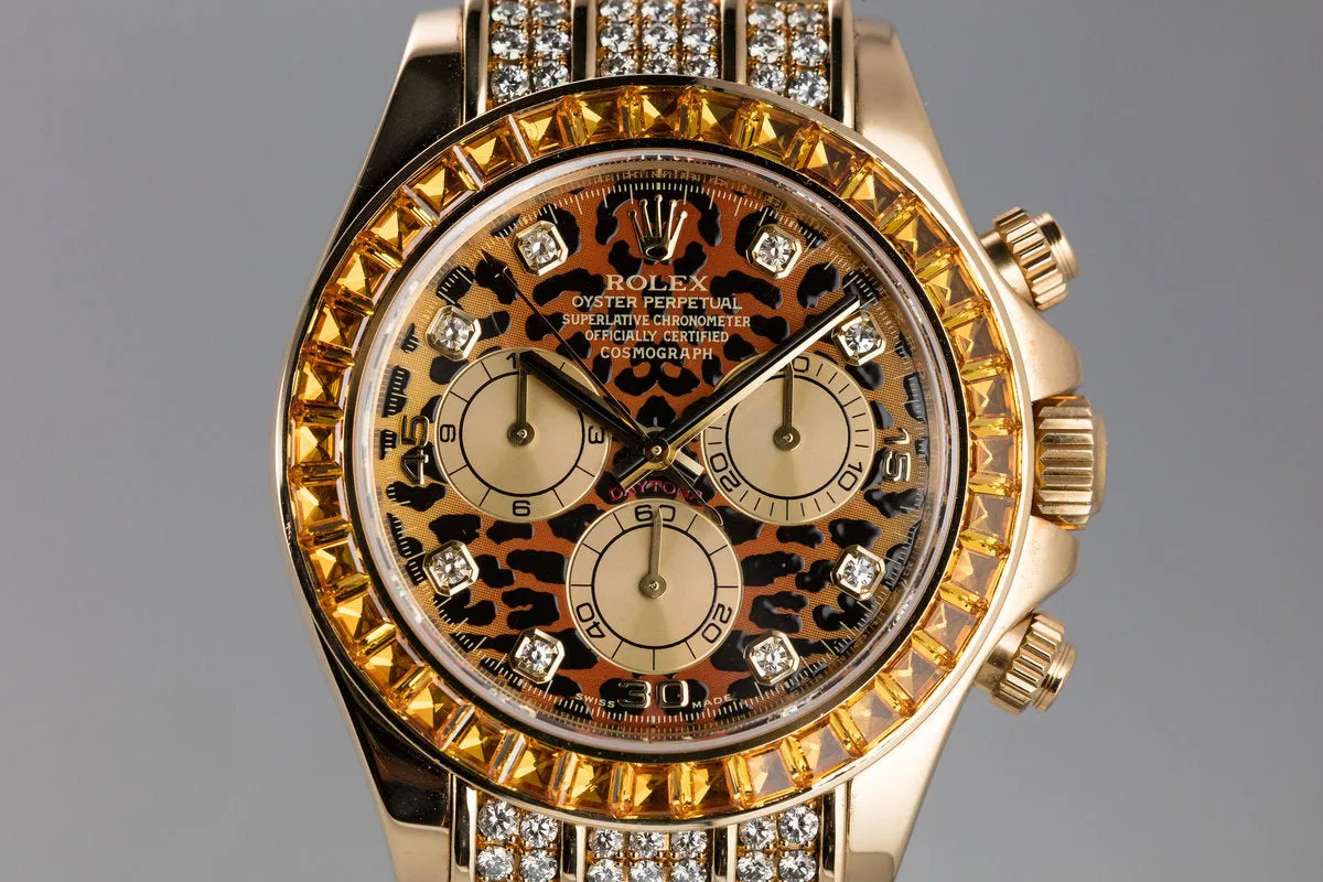 2001 Rolex 18K YG Leopard Daytona 116598