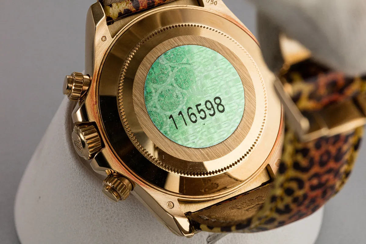 2001 Rolex 18K YG Leopard Daytona 116598