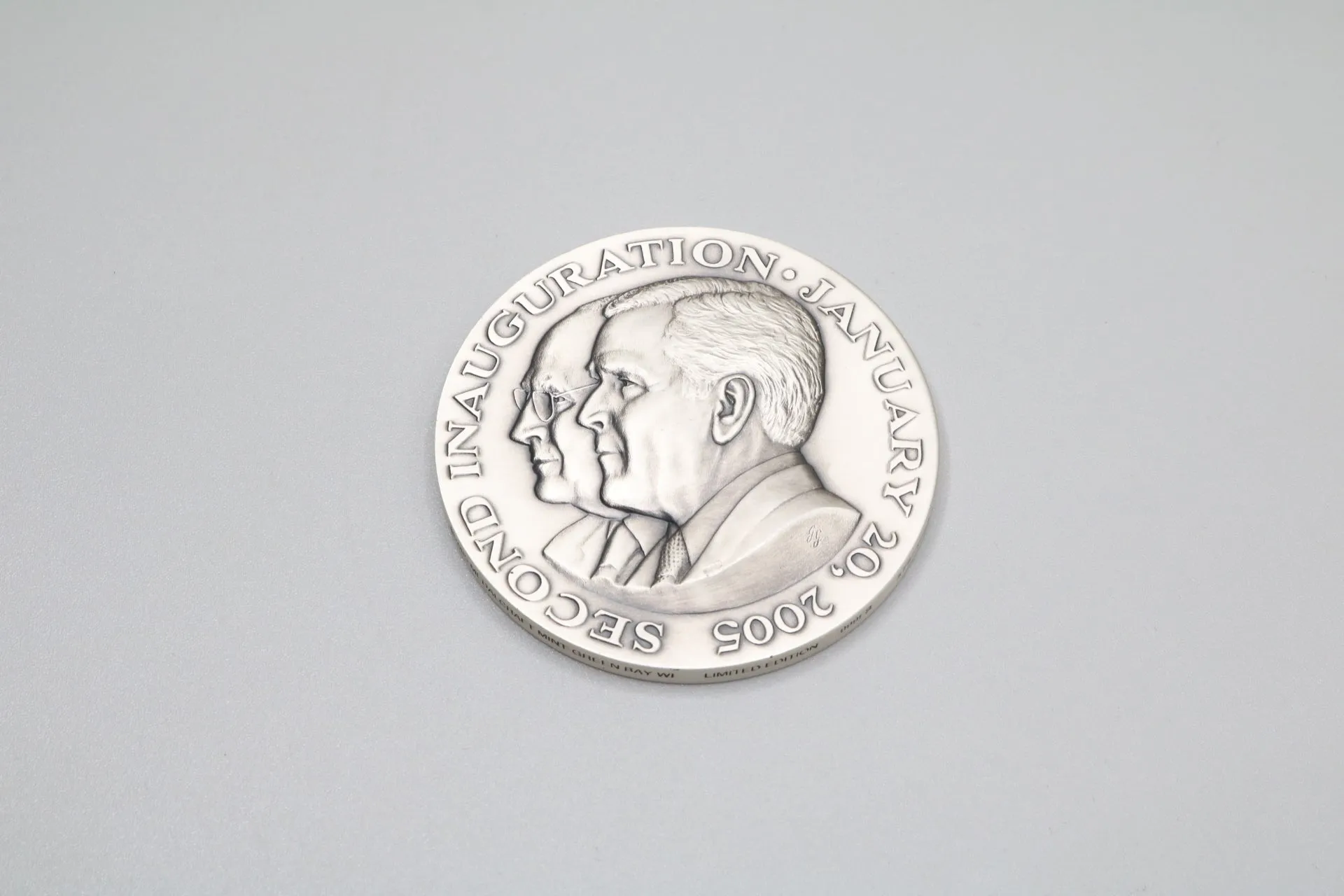 2005 President George Bush & VP Richard Cheney 2nd Inauguration Silver .999 Medal