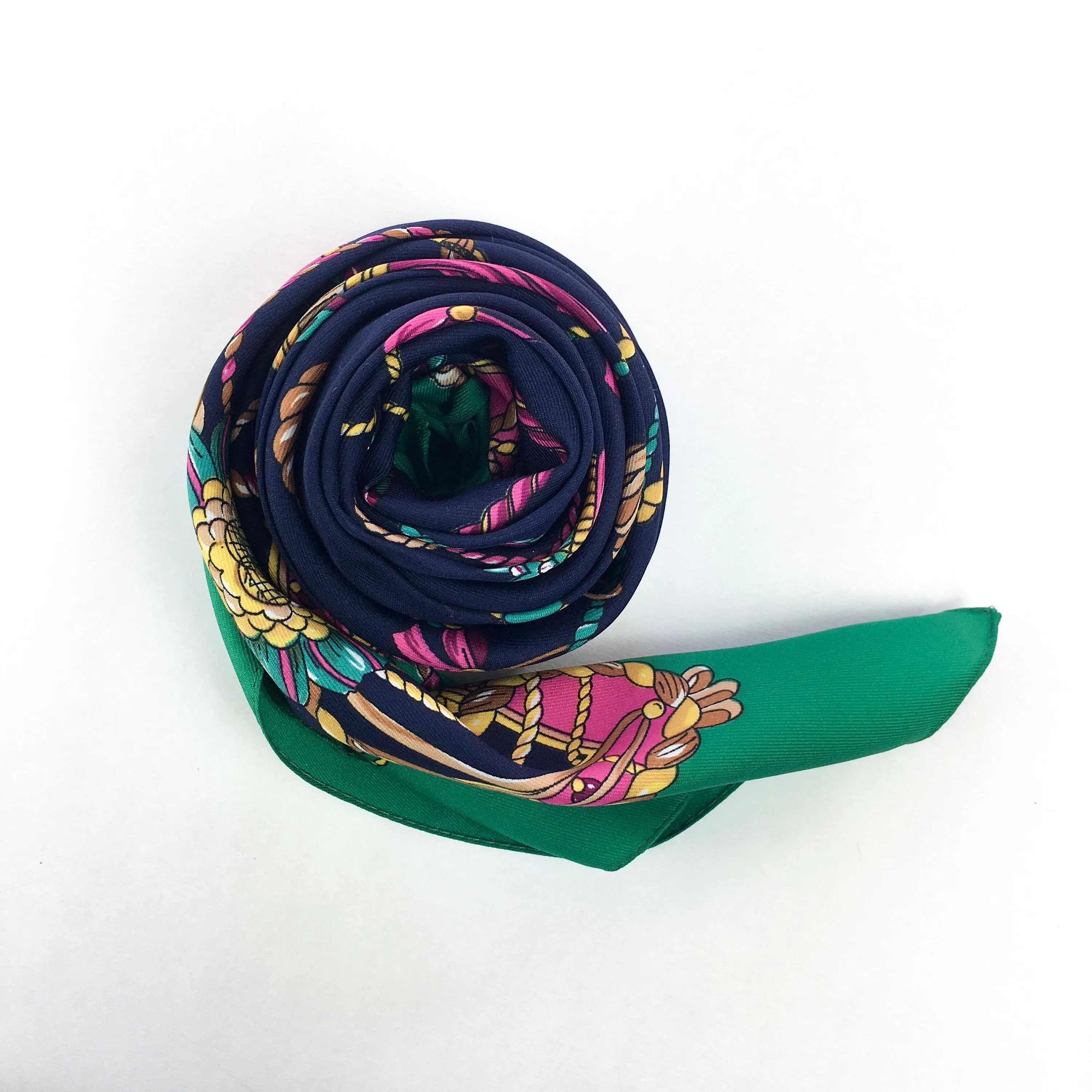 80s vintage scarf, jewel theme 💌 FREE SHIPPING