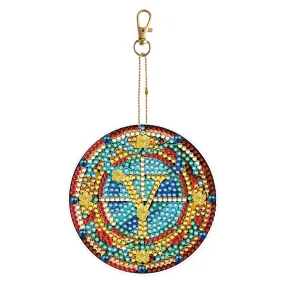 A-Z 26 Letters Double Sided Special Shape Diamond Painting Keychain Pendant (Y)