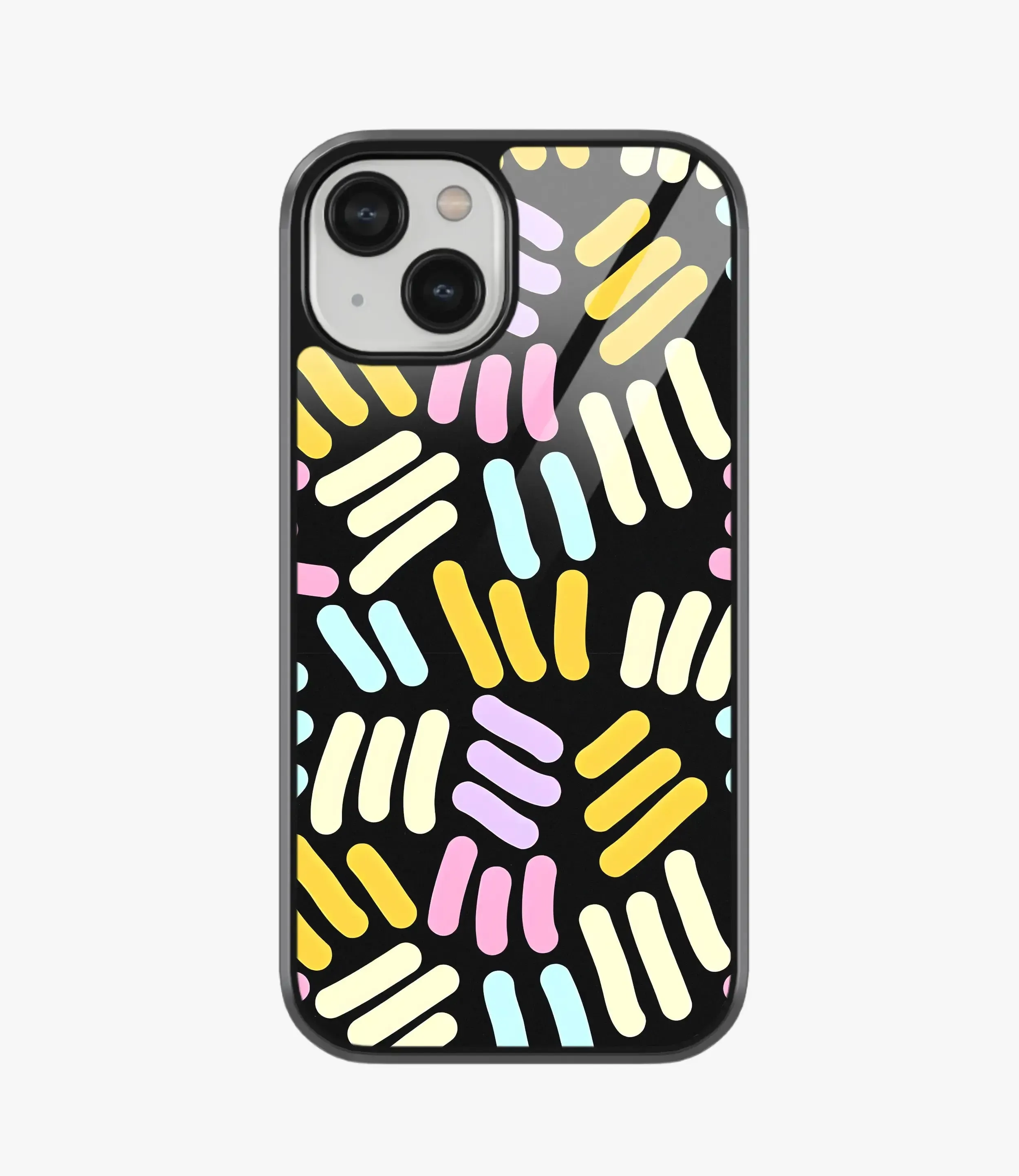 Abstract Quantum Lines Pattern Glass Case