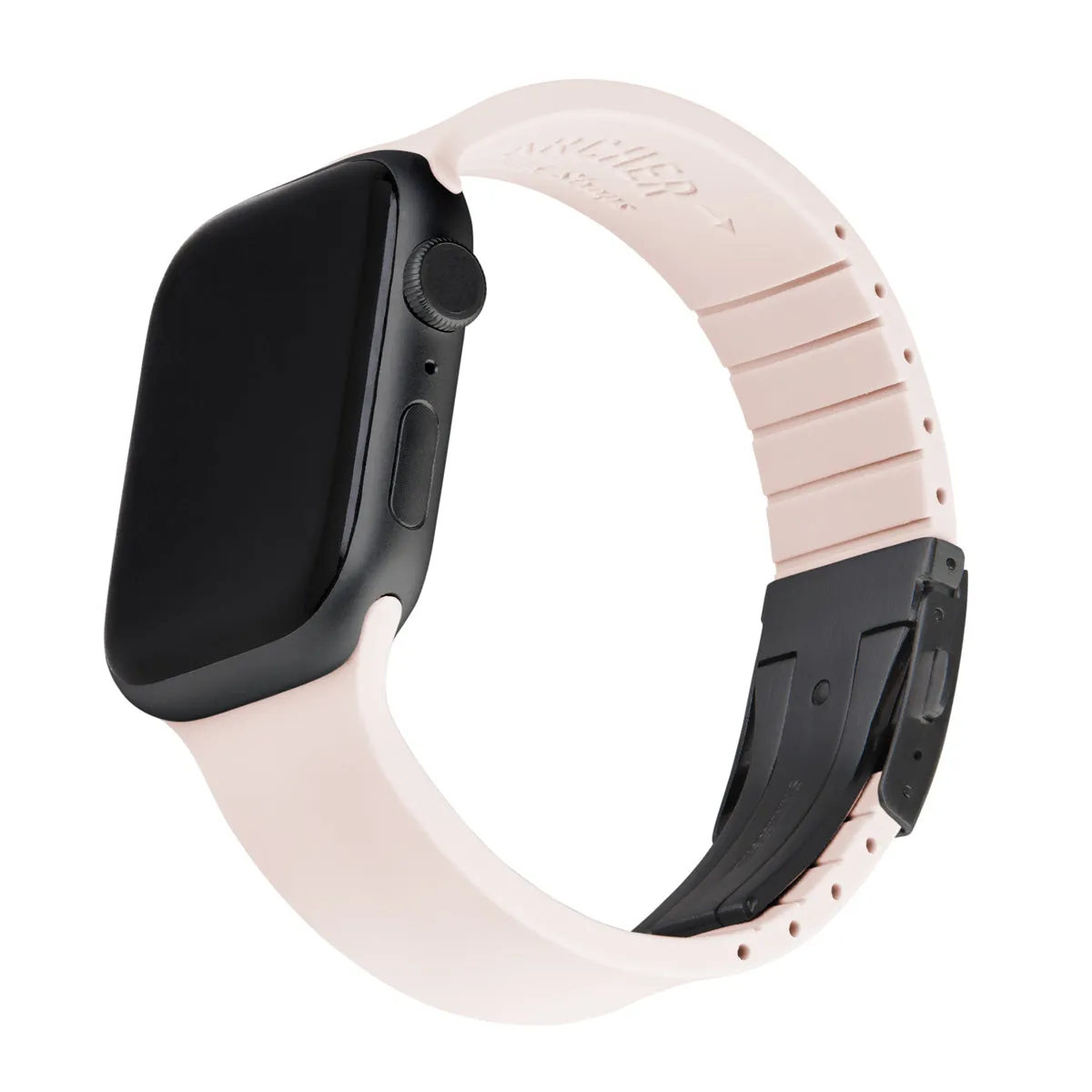 Apple Watch Custom Fit Silicone Watch Band - Pale Rose/Gray