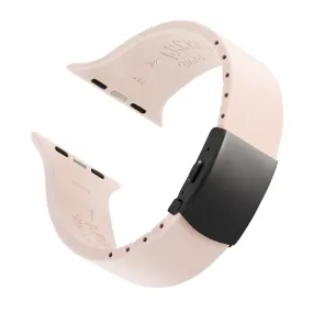 Apple Watch Custom Fit Silicone Watch Band - Pale Rose/Gray
