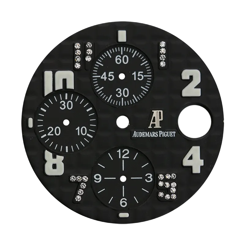 Audemars Piguet 42mm Black Méga Tapisserie Pattern Custom Dial