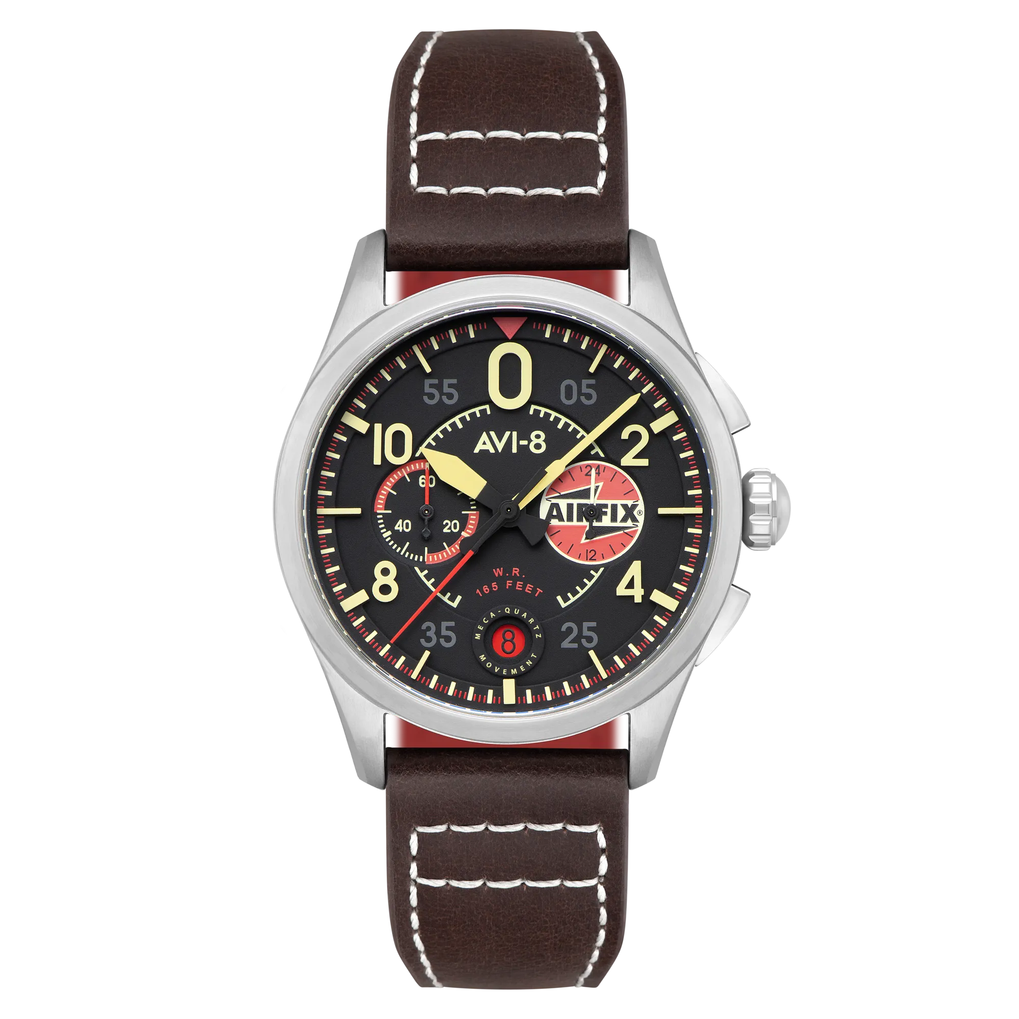 AVI-8 Spitfire Lock Chronograph - Airfix Edition Raven Black Men's Watch AV-4089-09