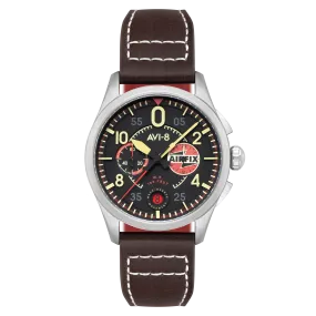 AVI-8 Spitfire Lock Chronograph - Airfix Edition Raven Black Men's Watch AV-4089-09