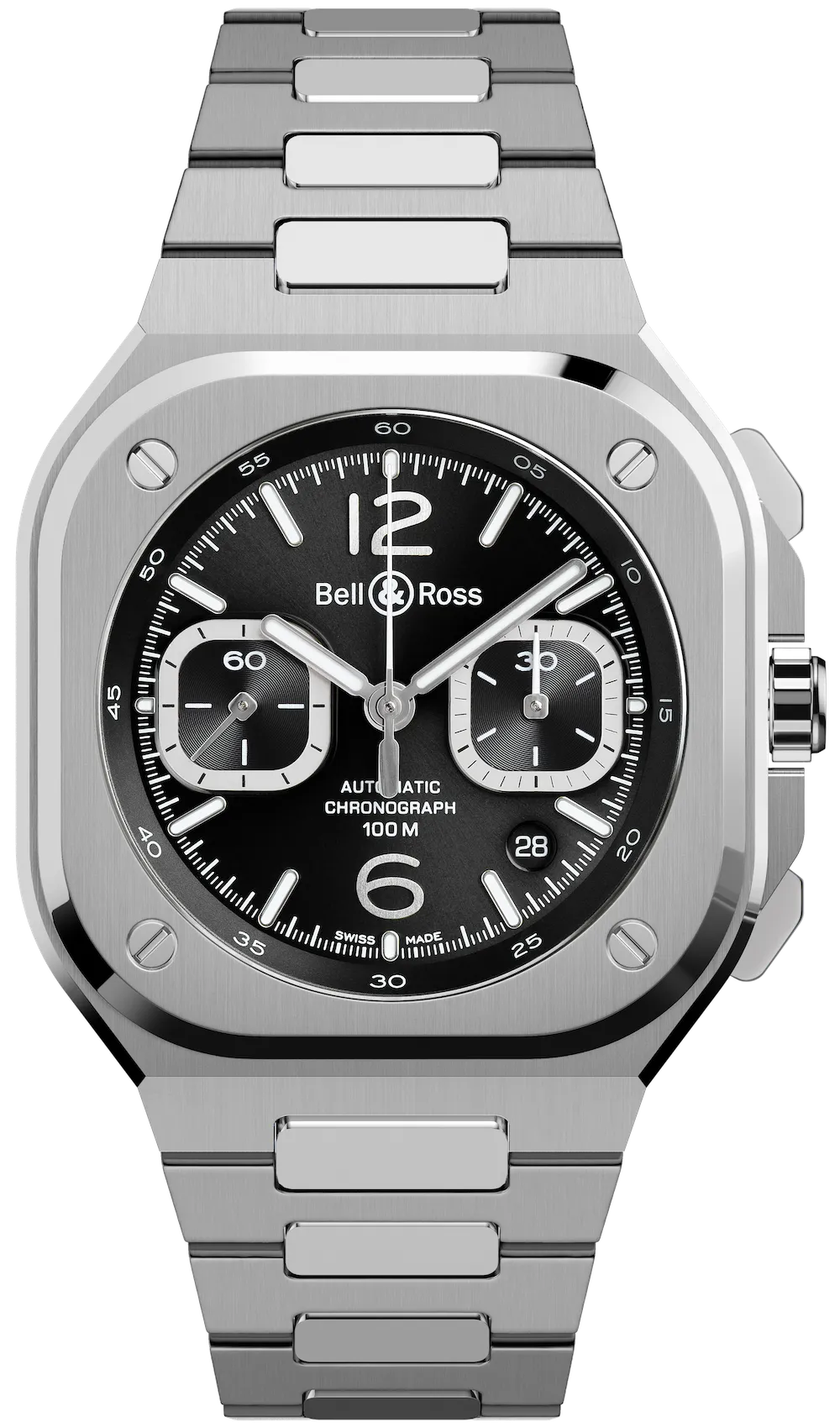 Bell & Ross BR 05 Chrono Black Steel Bracelet