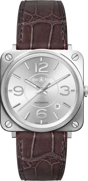 Bell & Ross Watch BRS 92 Officer Silver