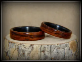 Bentwood Rings Set - "Composite" Cocobolo on Carbon Fiber Cores