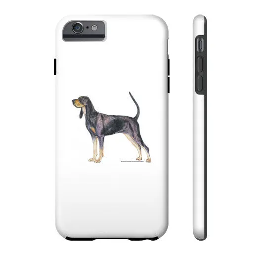 Black and Tan Coonhound Illustration Phone Case