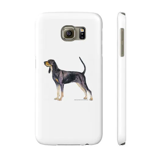Black and Tan Coonhound Illustration Phone Case