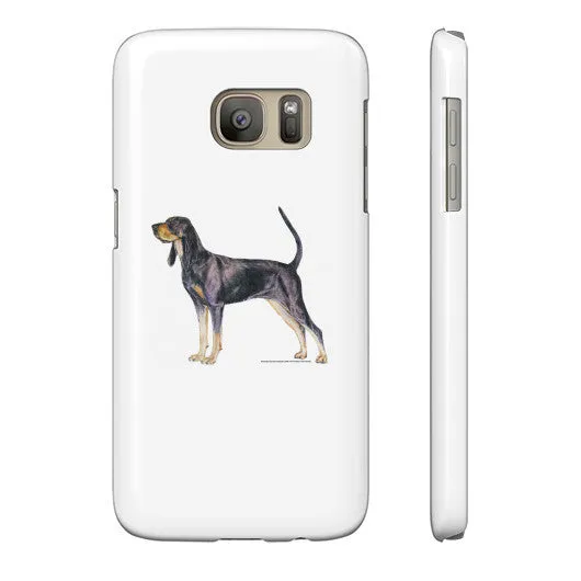 Black and Tan Coonhound Illustration Phone Case