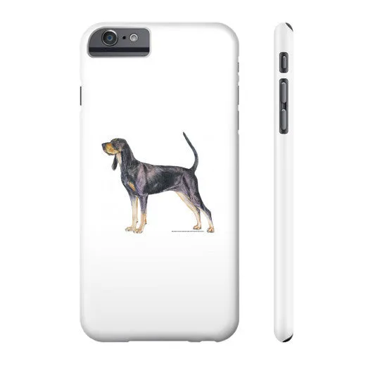 Black and Tan Coonhound Illustration Phone Case
