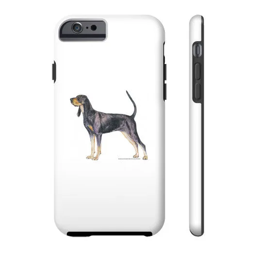 Black and Tan Coonhound Illustration Phone Case