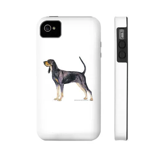 Black and Tan Coonhound Illustration Phone Case