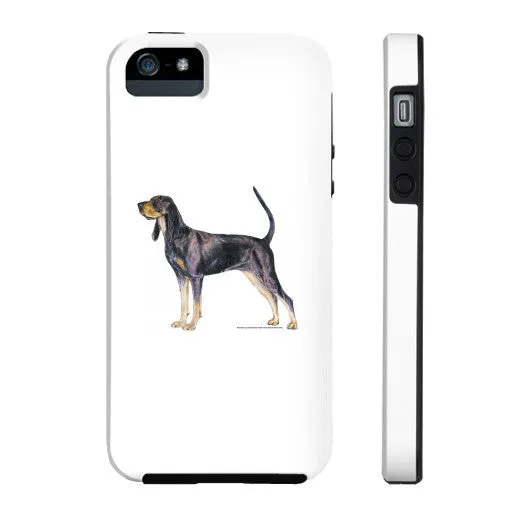 Black and Tan Coonhound Illustration Phone Case