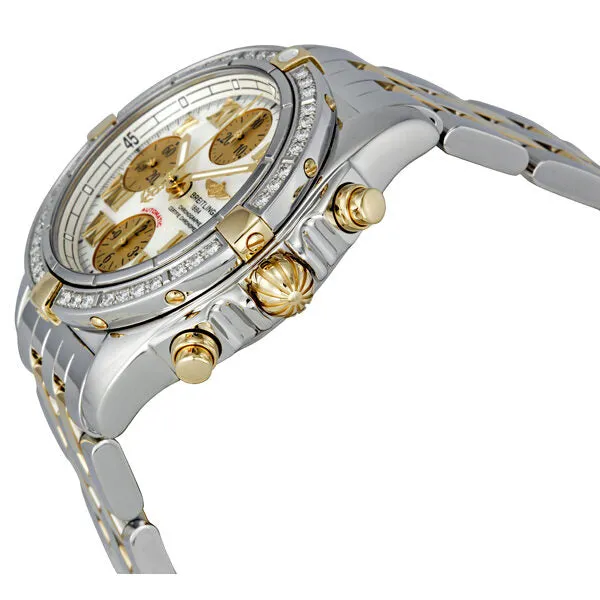 Breitling Chrono Galactic Mother of Pearl Dial Diamond Bezel Two Tone Men's Watch B13358LA/A597TT