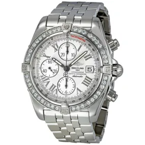 Breitling Chronomat Beige Dial Diamond Bezel Men's Watch A1335653-A653S A1335653/A653